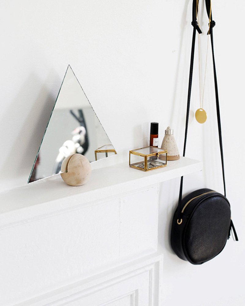 miroir maquillage triangle diy