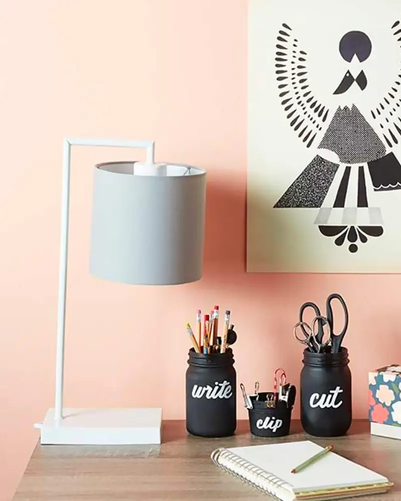 bocal pot bureau diy