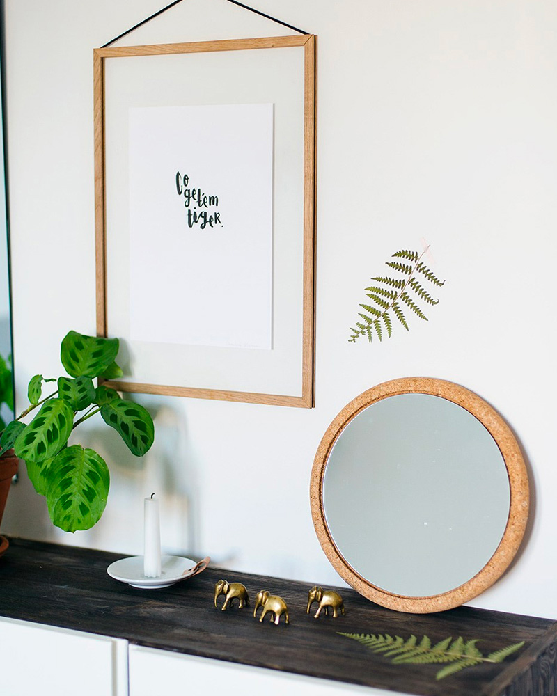 miroir rond liege diy