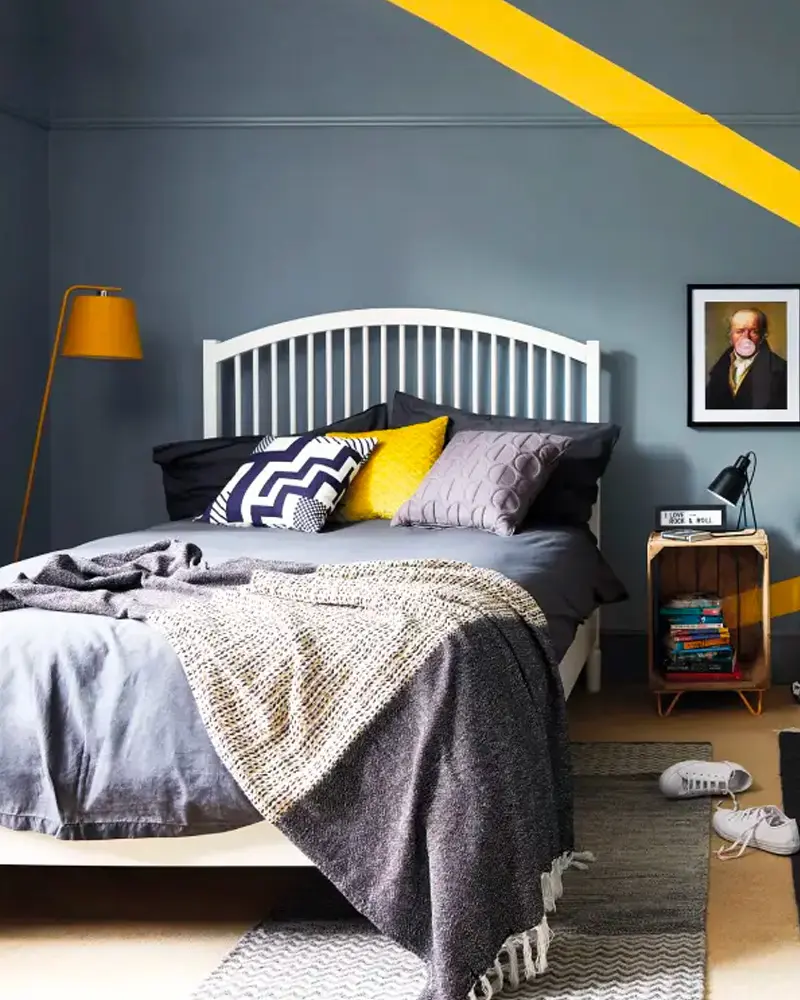 deco chambre enfant gris jaune
