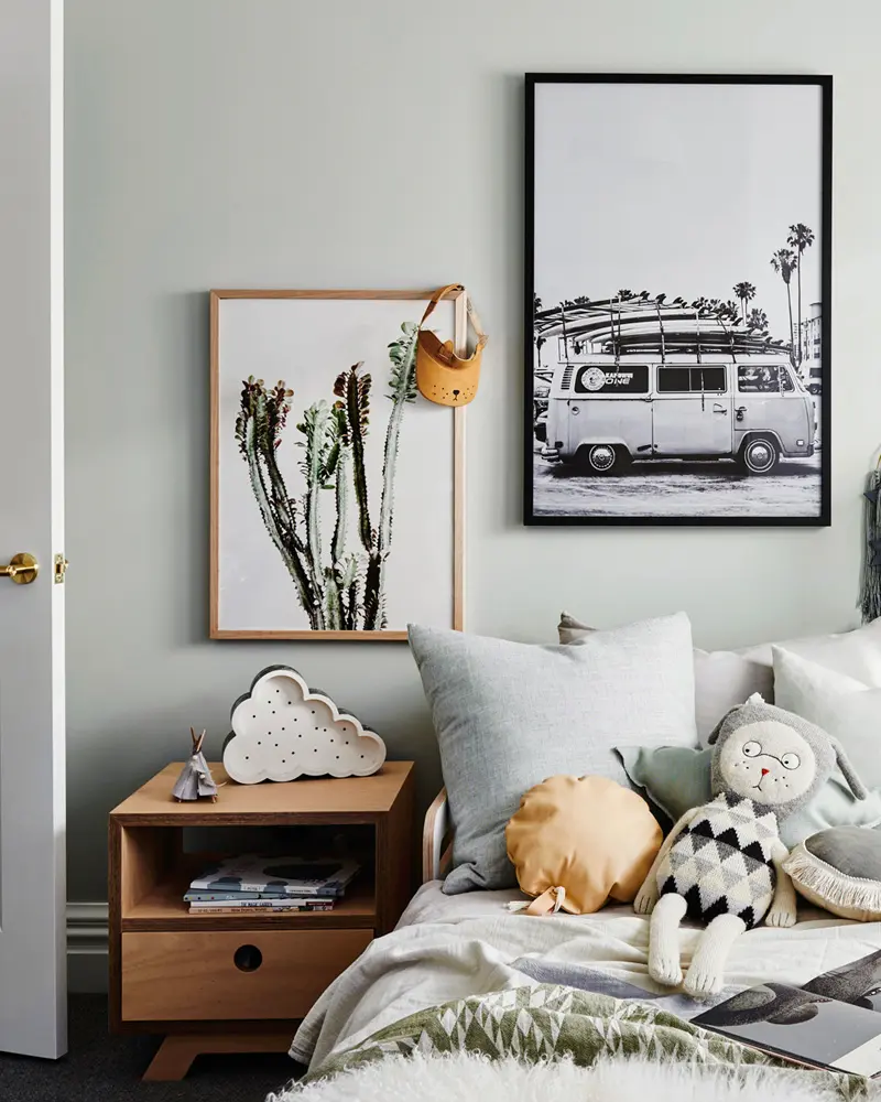 deco chambre enfant gris bois
