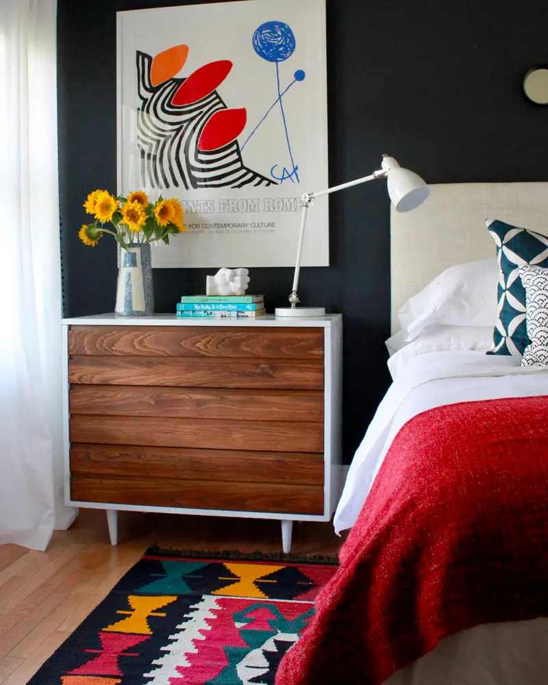 deco chambre enfant vintage noir bois