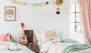 deco chambre enfant arc en ciel