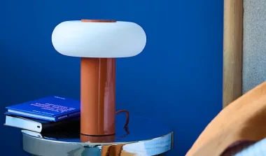 lampe a poser metal opaline