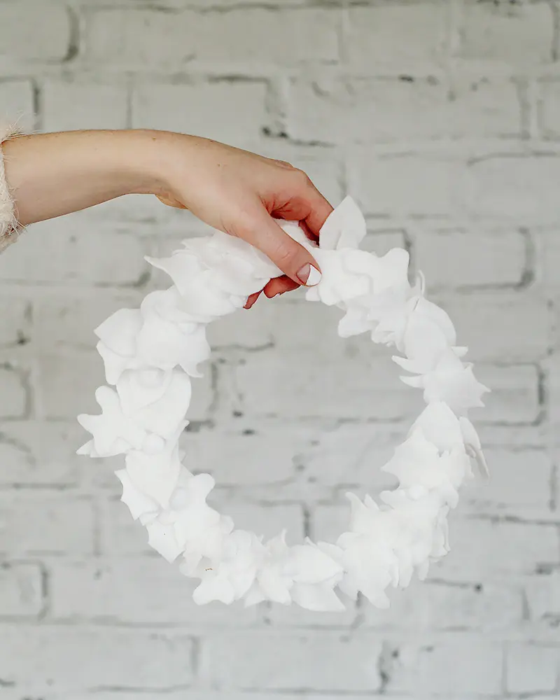 couronne murale diy feutrine