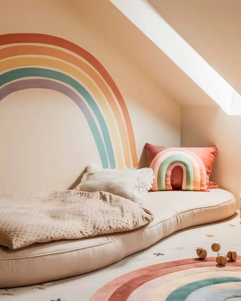 deco chambre enfant arc en ciel