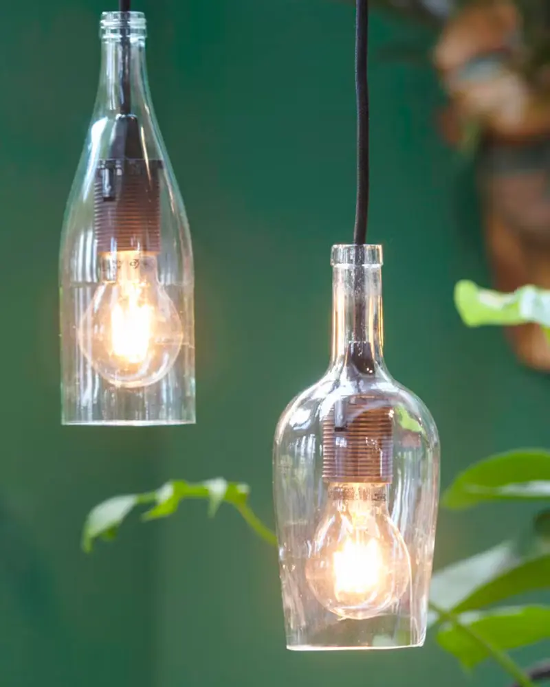 suspension diy bouteille verre