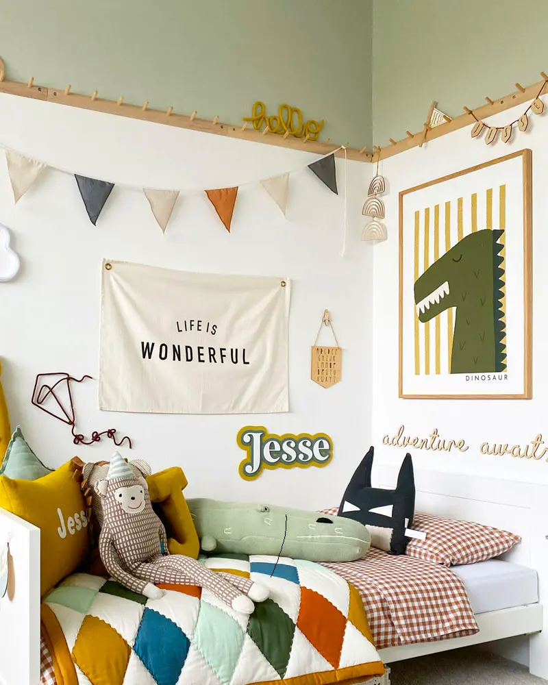 affiche dinosaure deco chambre enfant