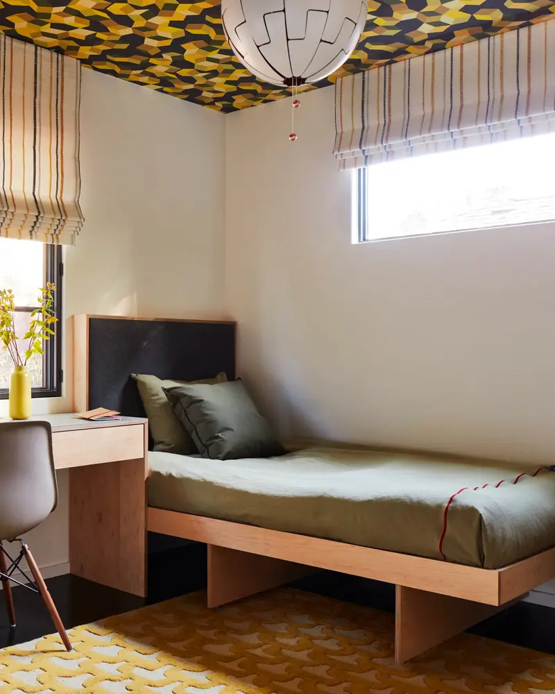 deco chambre enfant moderne motifs dores