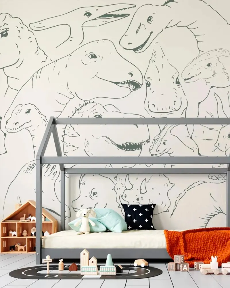 papier peint panoramique dinosaure