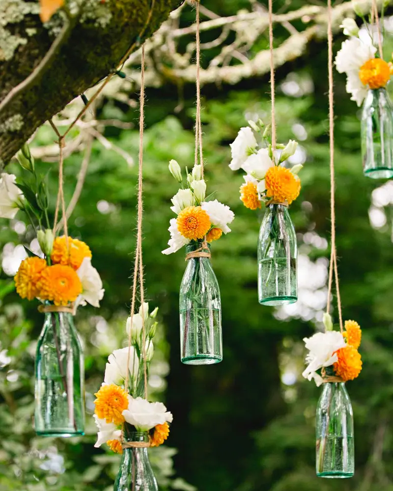 vase suspendu diy bouteille