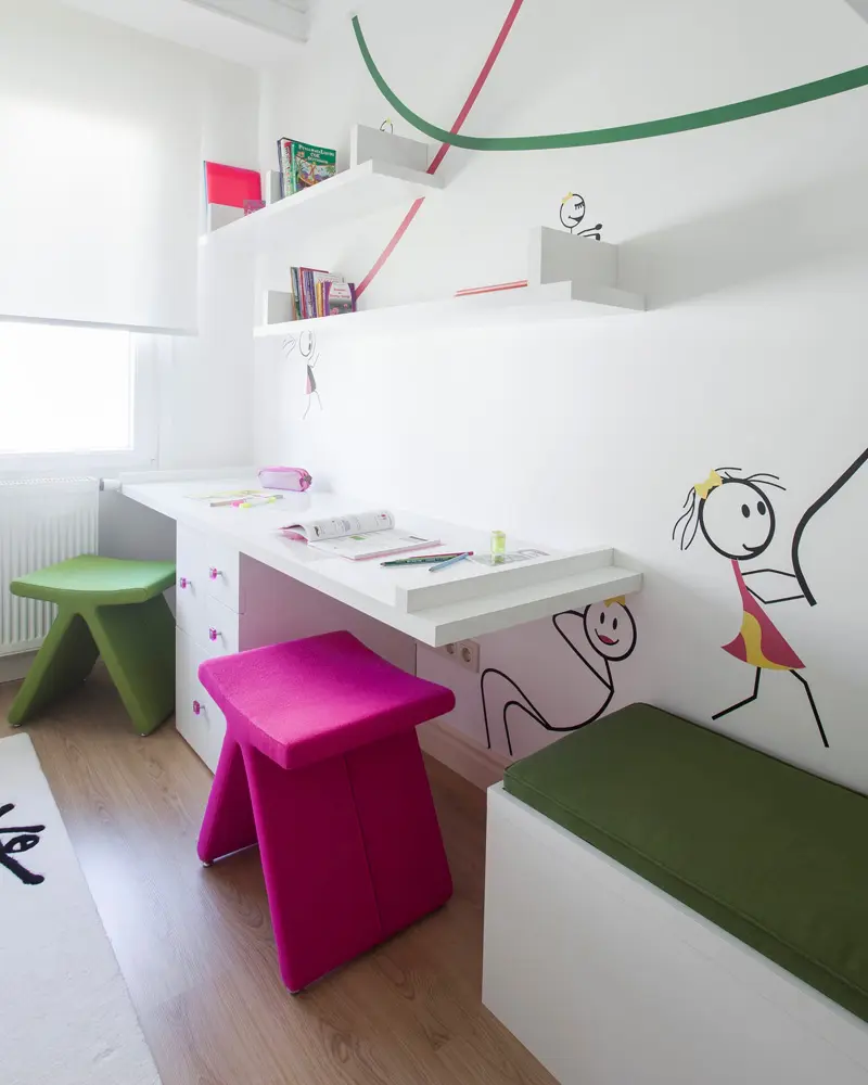 deco chambre enfant double bureau