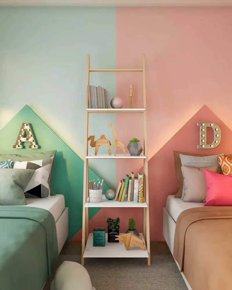 deco chambre enfant double deux themes
