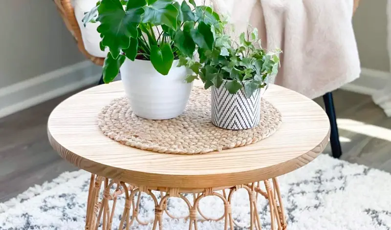 fabriquer table appoint diy