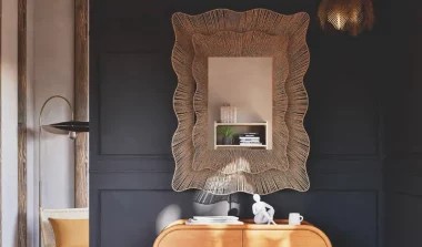 miroir rectangulaire tresse