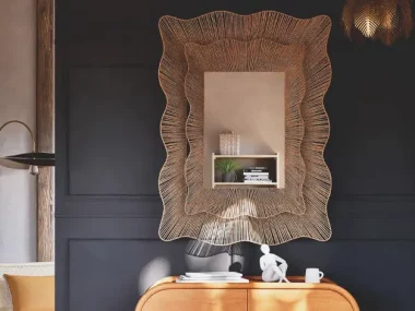 miroir rectangulaire tresse