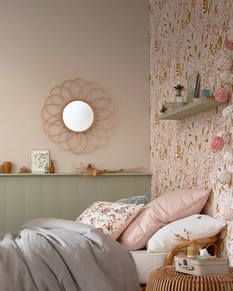 deco chambre enfant nature papier peint