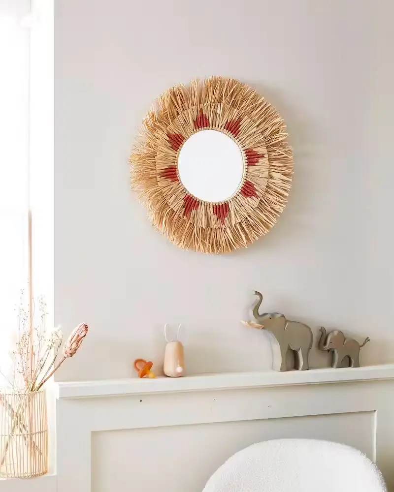 miroir enfant raphia