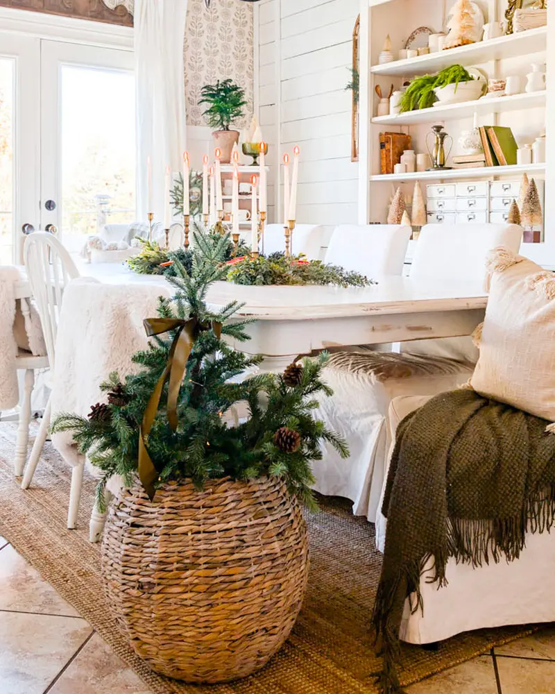 deco salle a manger nature noel