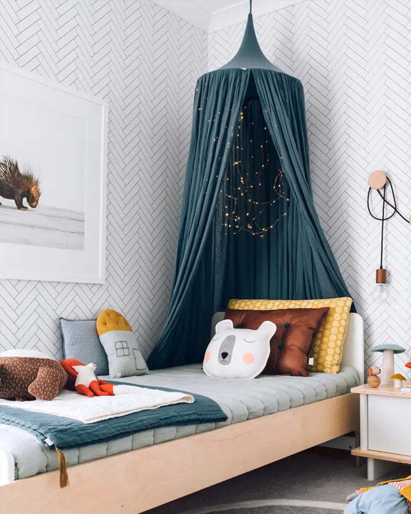 deco chambre enfant papier peint graphique