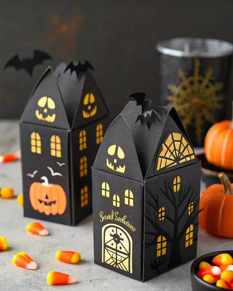 maison hantée boite bonbon a imprimer halloween