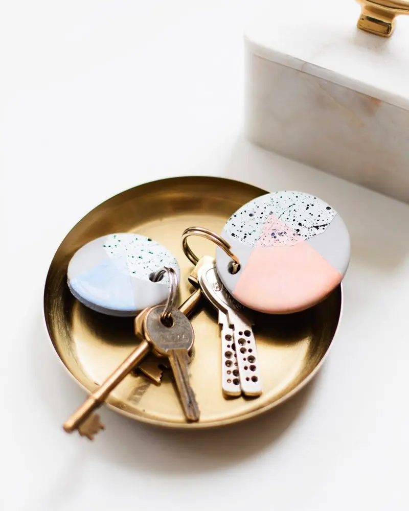 porte cle fimo moderne diy