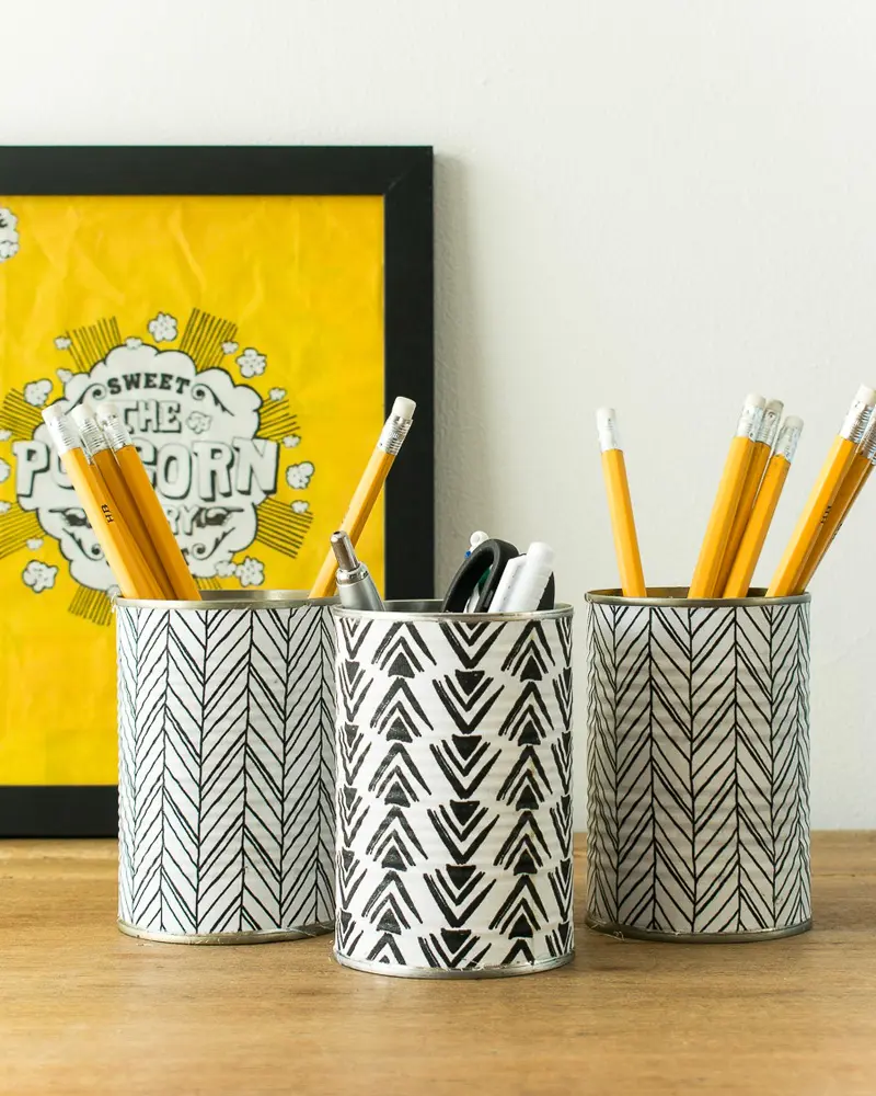 pot crayon ethnique diy boite conserve