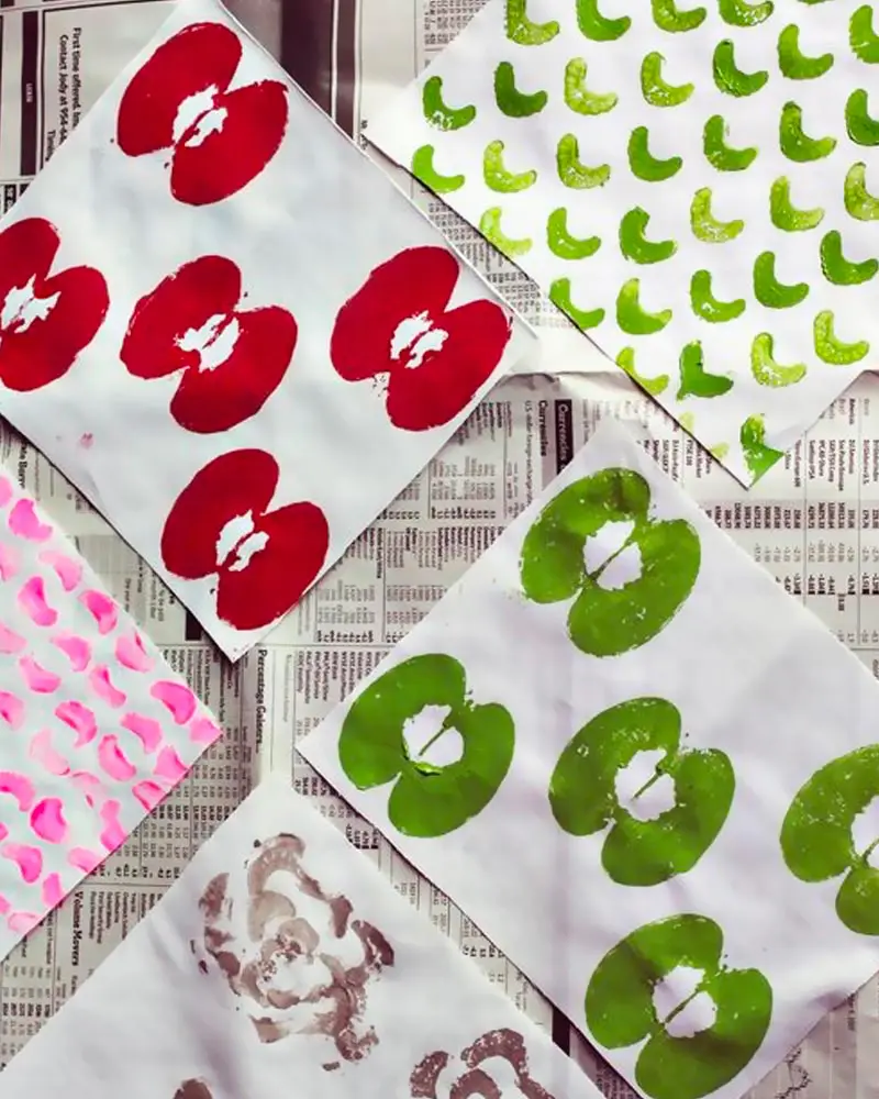 tampon diy pomme
