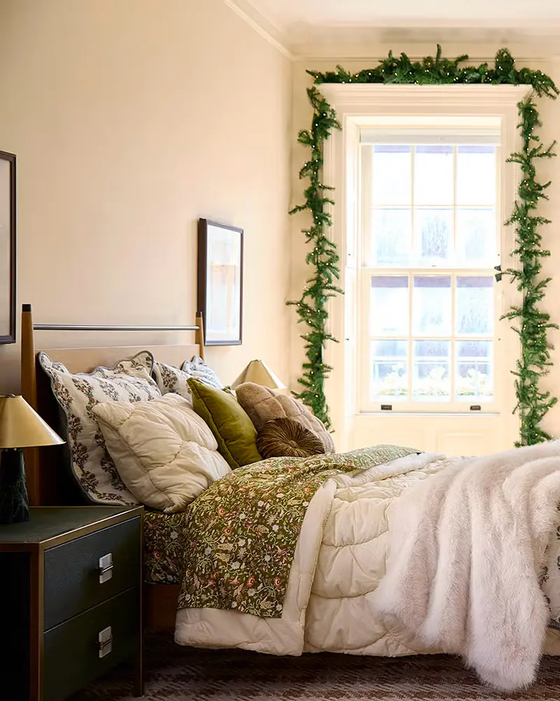 deco noel nature chambre minimaliste