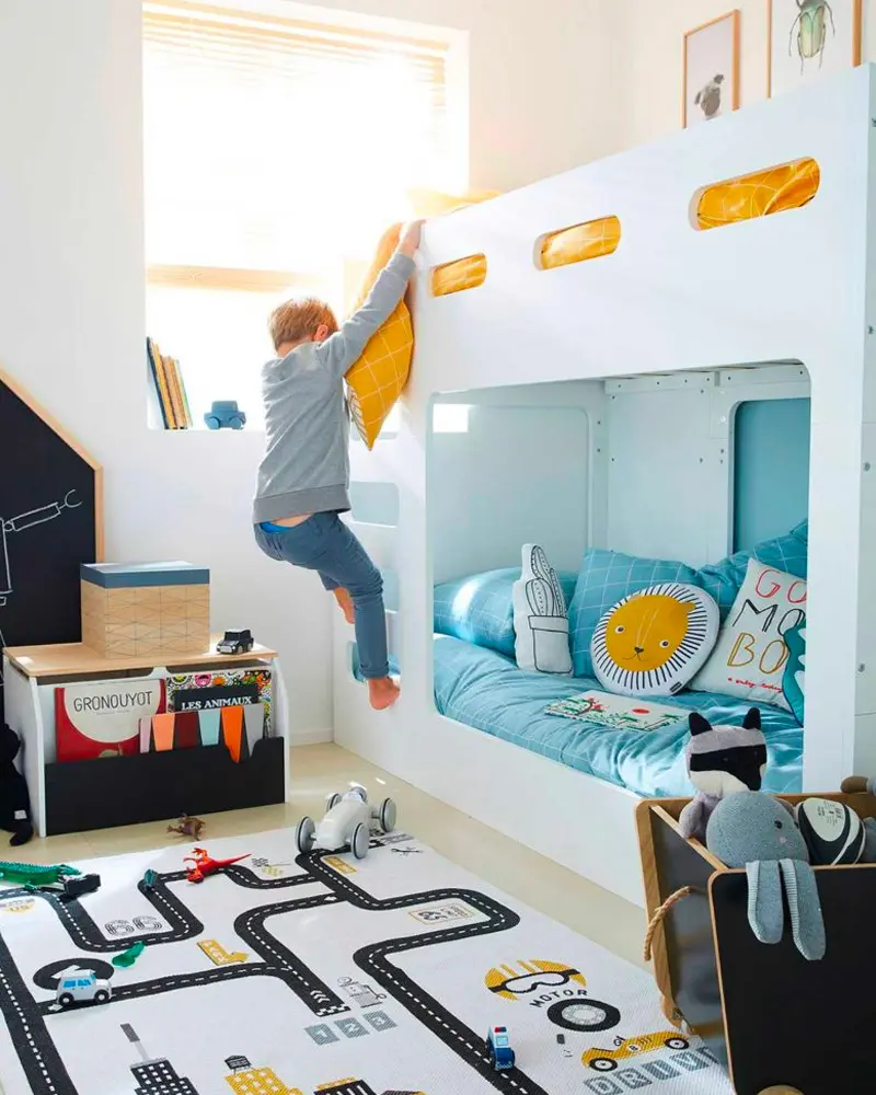 deco chambre enfant moderne partagée