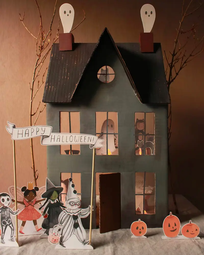 maison halloween a imprimer