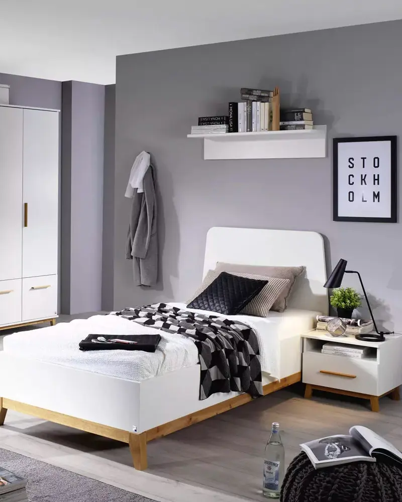 deco chambre enfant moderne gris blanc