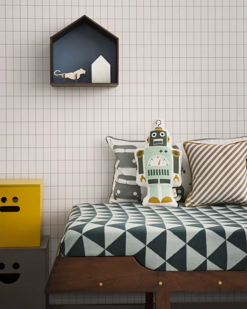 deco chambre enfant papier peint graphique