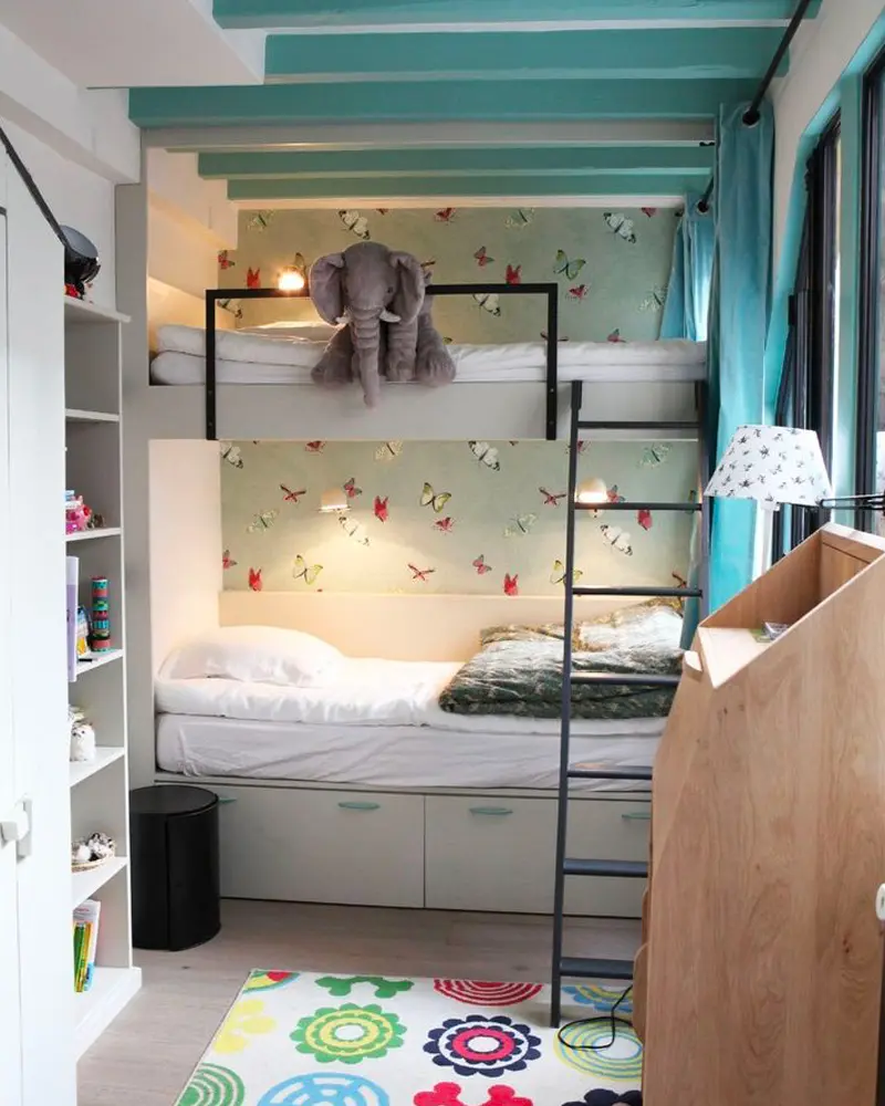 deco chambre enfant moderne metal noir