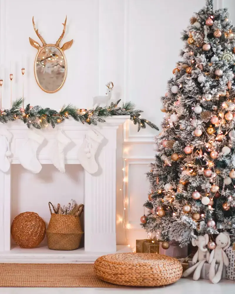 deco cheminee noel nature