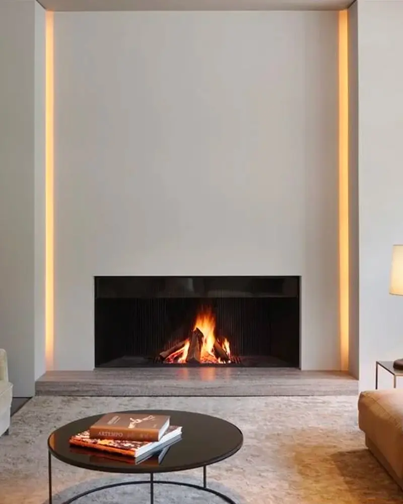 éclairage deco cheminee