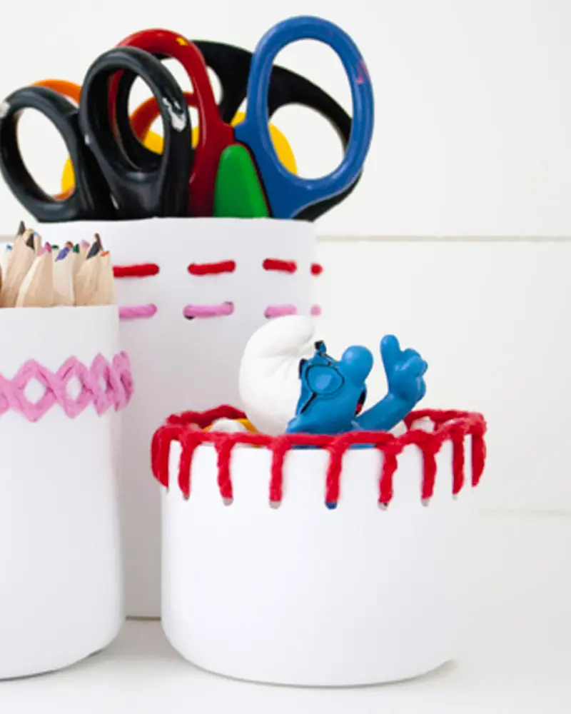 pot crayon diy brode bouteille plastique