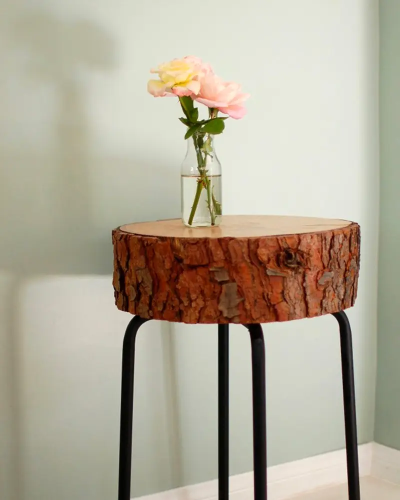 tabouret rondin bois diy