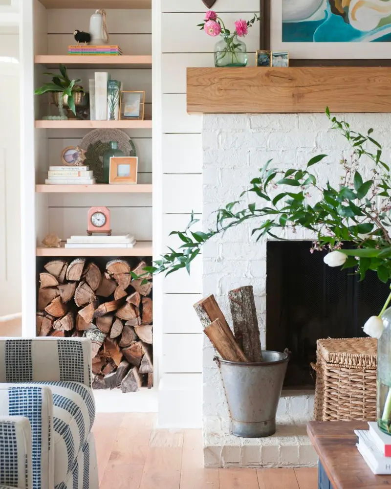 rangement bois deco cheminee