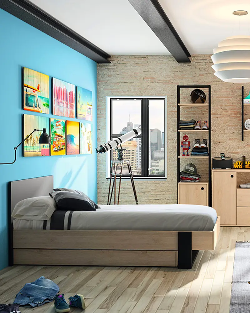 deco chambre enfant moderne industrielle