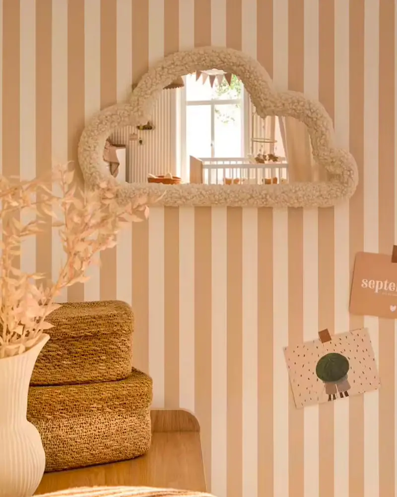 miroir enfant nuage tissu bouclette