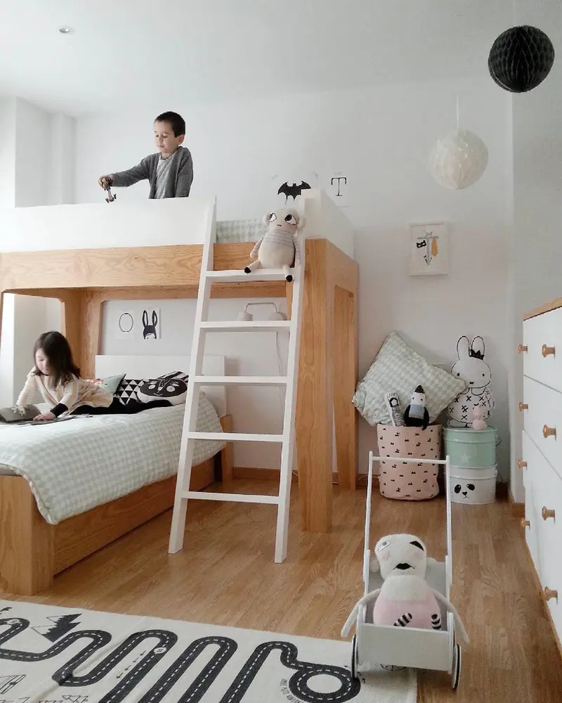 deco chambre enfant double bois