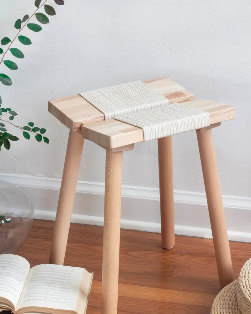 tabouret diy bois corde
