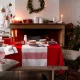 deco table de noel rouge
