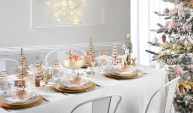 deco table noel blanc