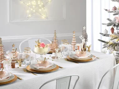 deco table noel blanc