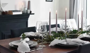 deco table noel gris