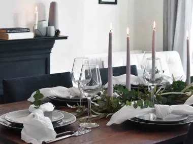 deco table noel gris