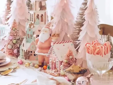 deco table noel rose