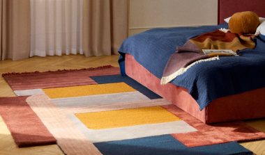 tapis laine colore franges